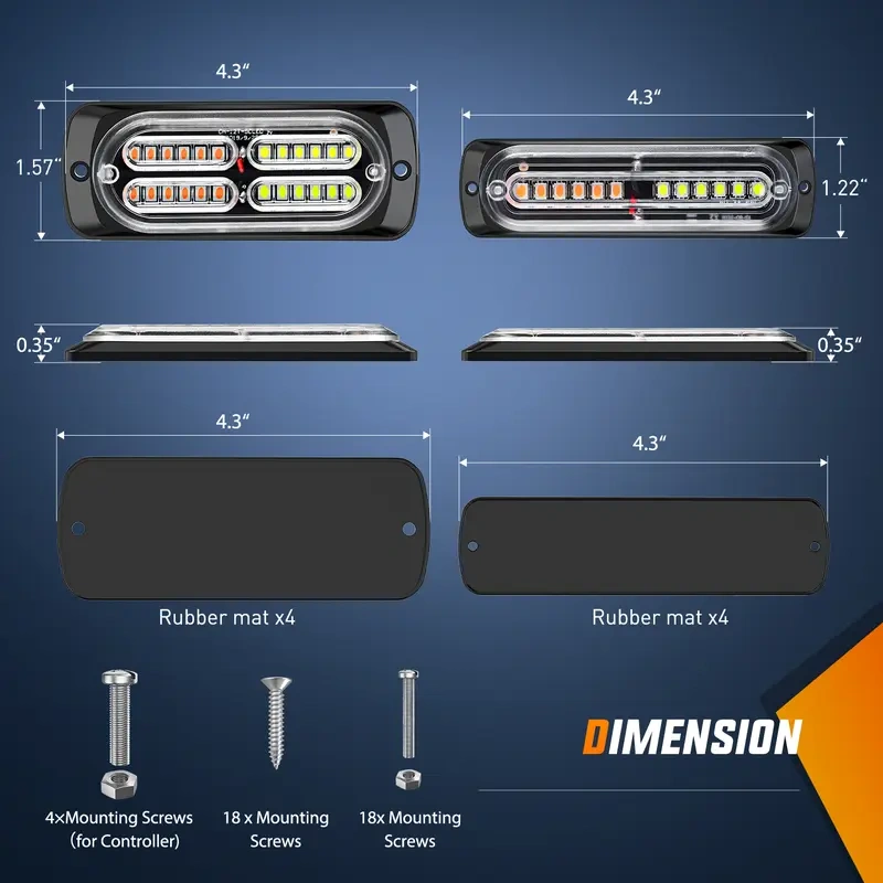 📢📢50% OFF !! ⏰Ultra Thin LED Truck Strobe Warning Lights