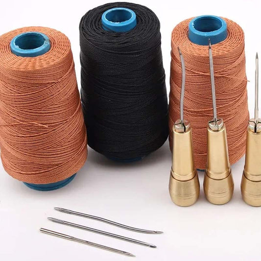 3/4PCS Leather Sewing Awl Kit with Waxed Thread