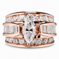 ⏳Time-Limited Special⏰Plated Cubic Zirconia Engagement Ring, Marquise Cut Fashion Jewelry