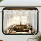 Versatile Country Style Curtain with Star Lace Trim
