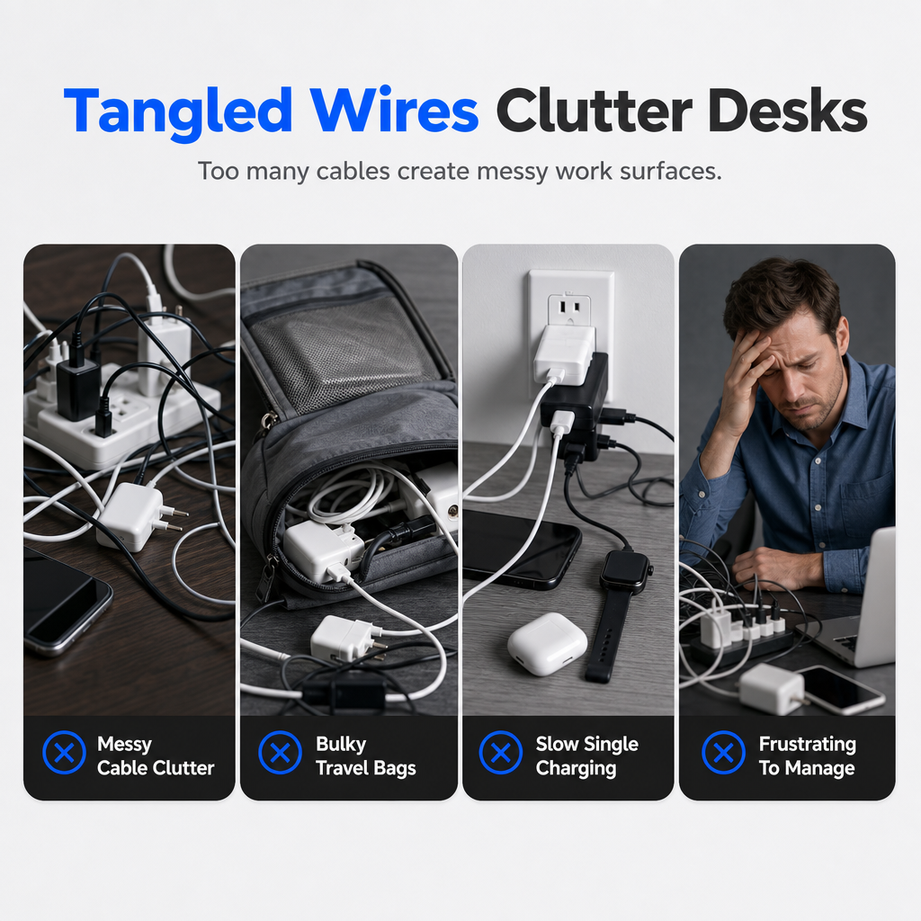 15W Foldable 3 in 1 Magnetic Wireless Charging Station and Desktop Phone Stand