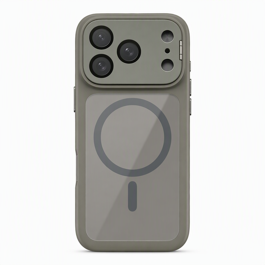 Magnetic Matte Mobile Phone Case with Camera Lens Kickstand Protective Cover