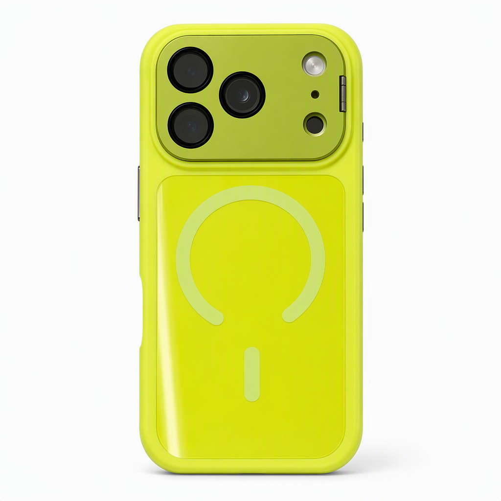 Magnetic Matte Mobile Phone Case with Camera Lens Kickstand Protective Cover