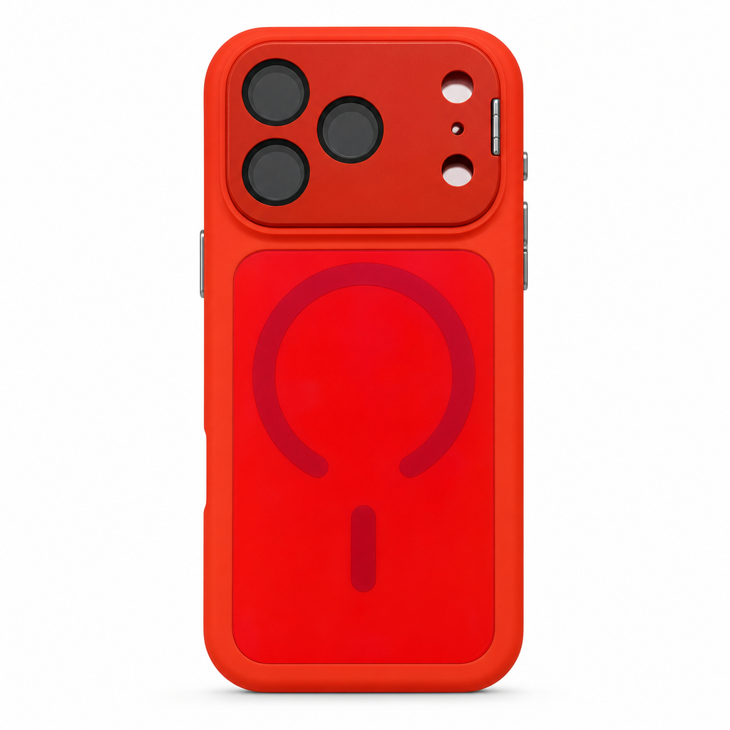 Magnetic Matte Mobile Phone Case with Camera Lens Kickstand Protective Cover