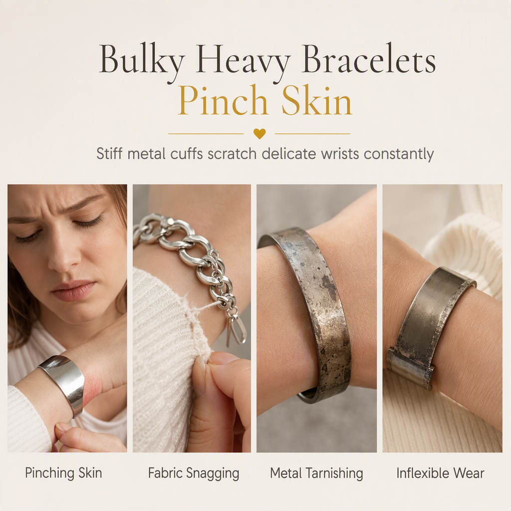 ⏳Time-Limited Special⏰Gold Rhinestone Heart Chain Bracelet – Light Luxury, Parisian Style 🤍