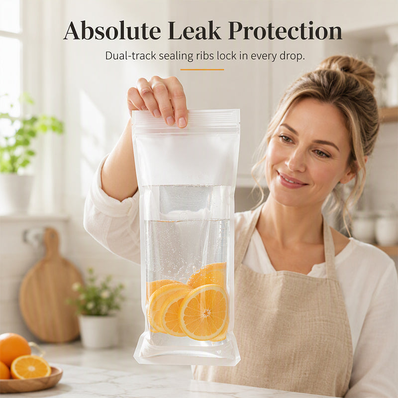 🥡 LIMITED-TIME 50% OFF! 💧 Transparent Food-Grade Double-Seal Bags – Leakproof, Fresh-Keeping, Sturdy ✨