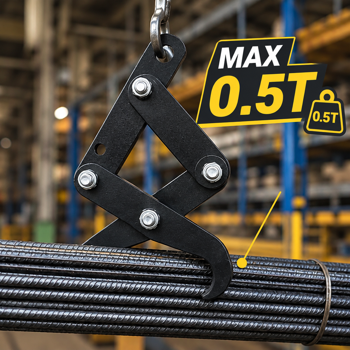 🏗️ 50% OFF NOW! 🔒 Self-Locking Lifting Clamp – 500KG Capacity, Gravity Lock & Narrow Profile – For Warehouse, Workshop & Construction 💪