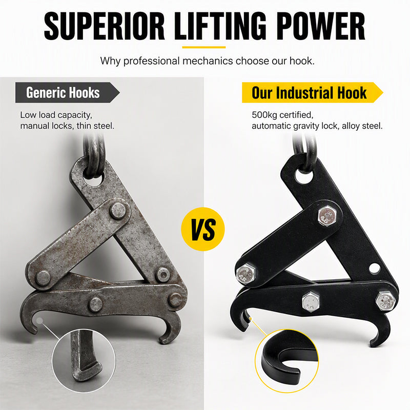 🏗️ 50% OFF NOW! 🔒 Self-Locking Lifting Clamp – 500KG Capacity, Gravity Lock & Narrow Profile – For Warehouse, Workshop & Construction 💪