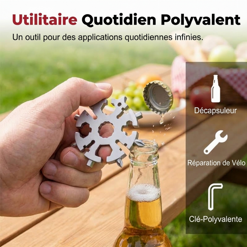 🔧20-in-1 Snowflake Multi-Tool – Pocket Tool for Quick Everyday Fixes❄️