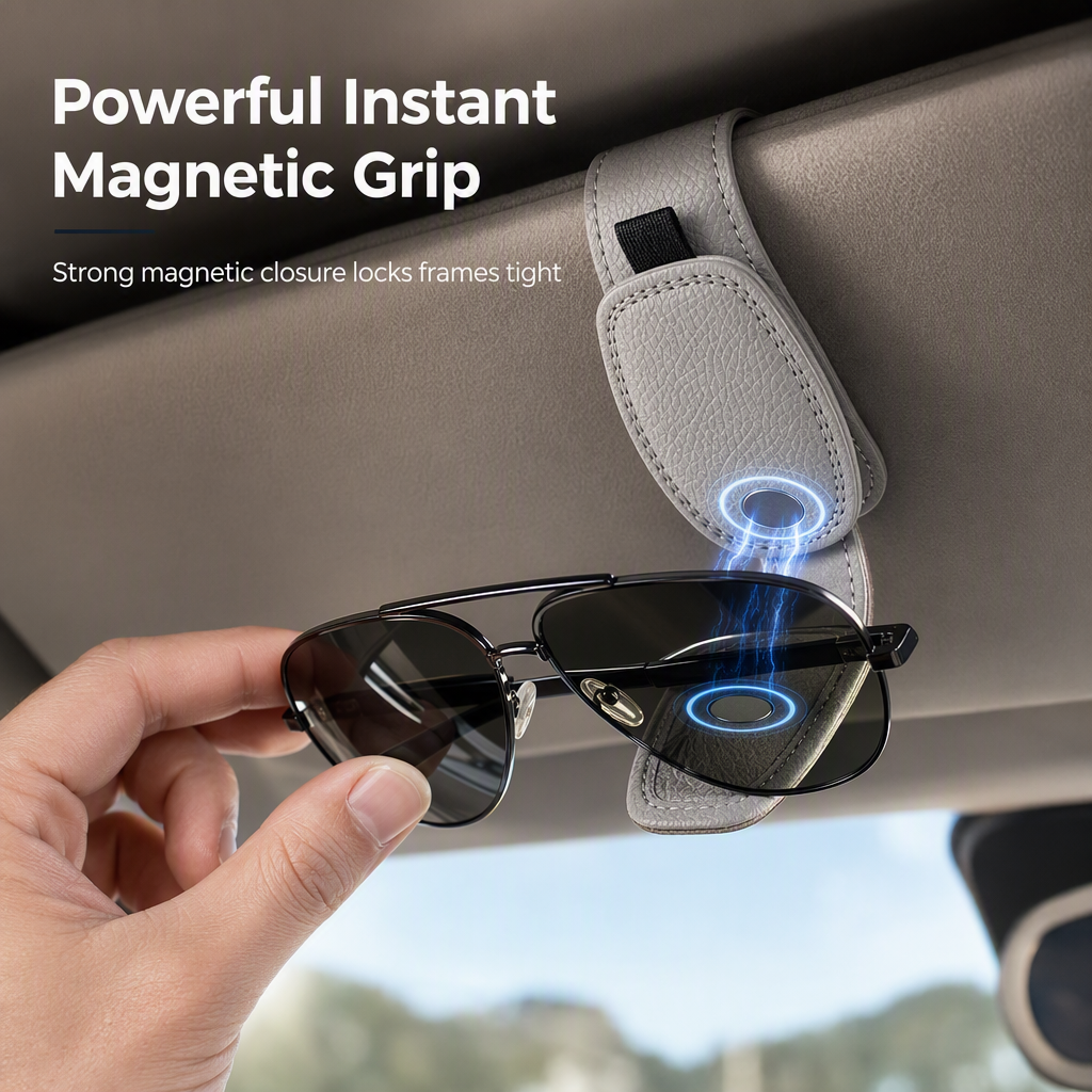 🎁2026 New Arrivals 50% OFF💥Car Sunglasses Holder Double Clip – Magnetic, Protective, Multi-Purpose ✨