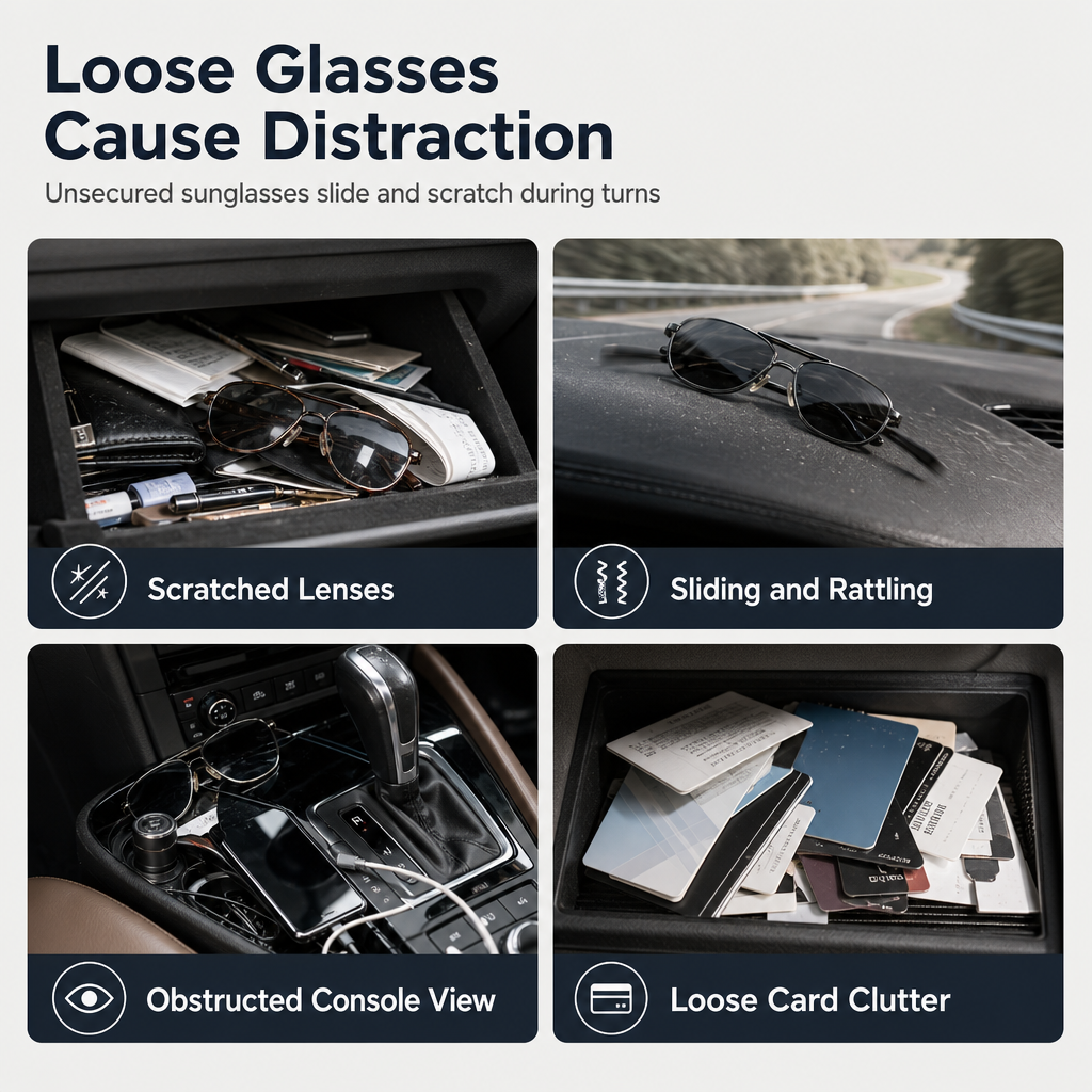🎁2026 New Arrivals 50% OFF💥Car Sunglasses Holder Double Clip – Magnetic, Protective, Multi-Purpose ✨