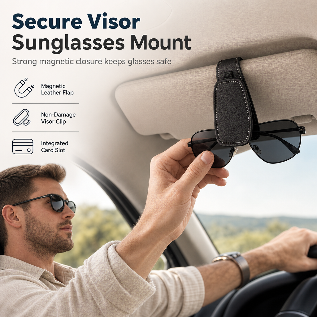 ⏳Limited-time 50% off⏰Car Sunglasses Holder Double Clip Eyeglasses Mount and Ticket Card Clip🚗🕶️