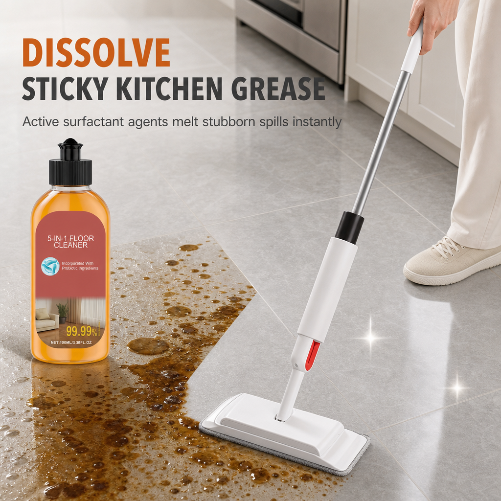 ✨ Floor Cleaner Liquid for Tile & Wood Floors – Fast Dry, Stain Remover, Protective Shine 💧