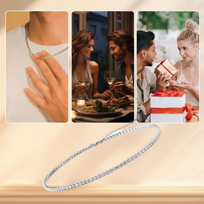 Luxury Full Zircon Tennis Necklace