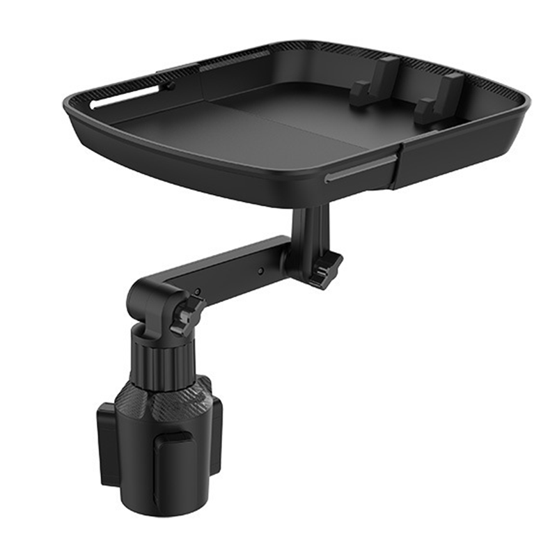 🚗 50% OFF NOW! 🍔 Car Cup Holder Tray – 360° Swivel, Extendable Surface & Phone Slot – Tool-Free Install 💪
