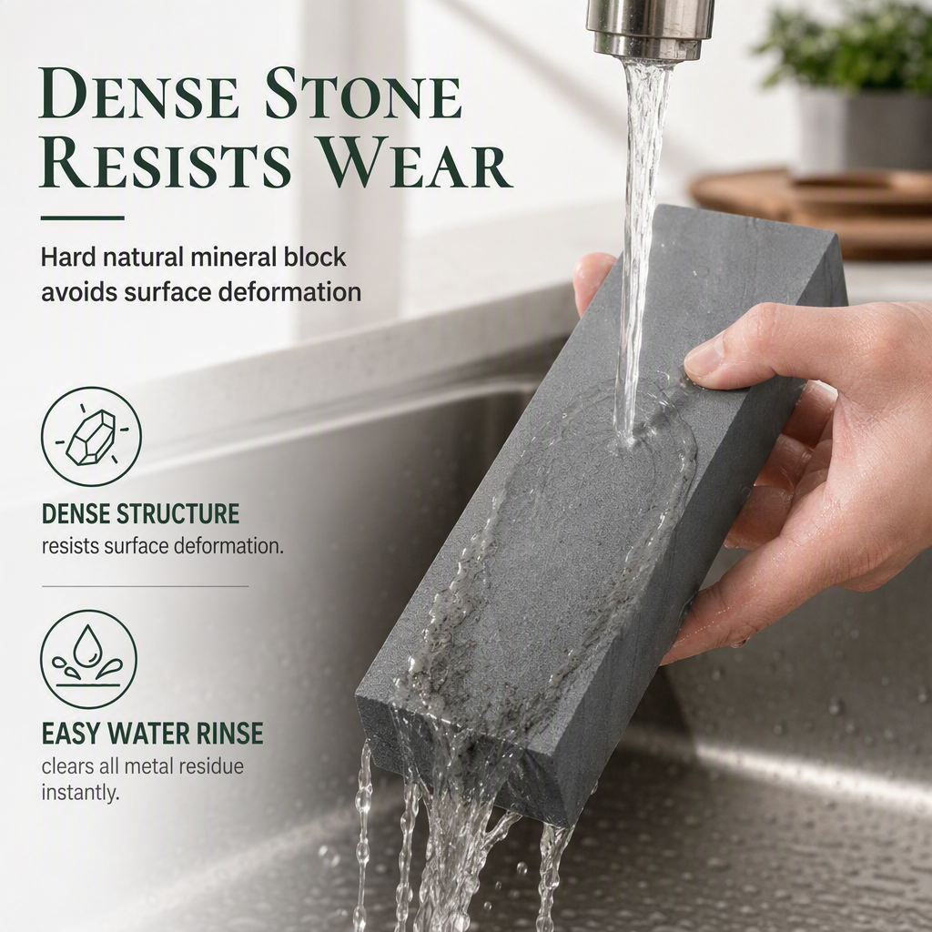 🎉Save 50%! 🔪 Natural Whetstone 3000 Grit – Green slurry & single-sided for knives ✨