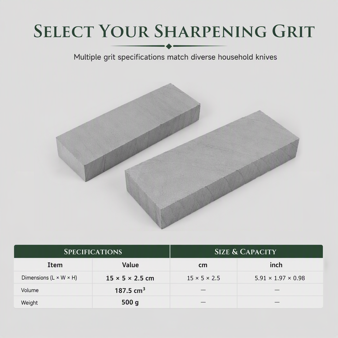 🎉Save 50%! 🔪 Natural Whetstone 3000 Grit – Green slurry & single-sided for knives ✨