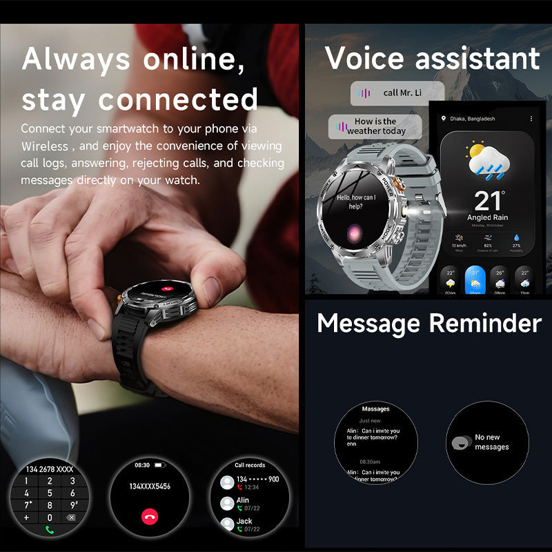⏳Time-Limited Special⏰Smart Watch: 1000mAh Battery, 1.7" HD Display, 100+ Sports Modes, LED Flashlight, Interchangeable Straps