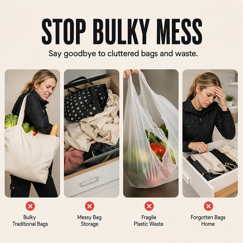 🛍️ Roll-Up Shopping Bag: Twist Storage, 15kg Load, Tear-Resistant, Fits in Palm, Eco-Friendly