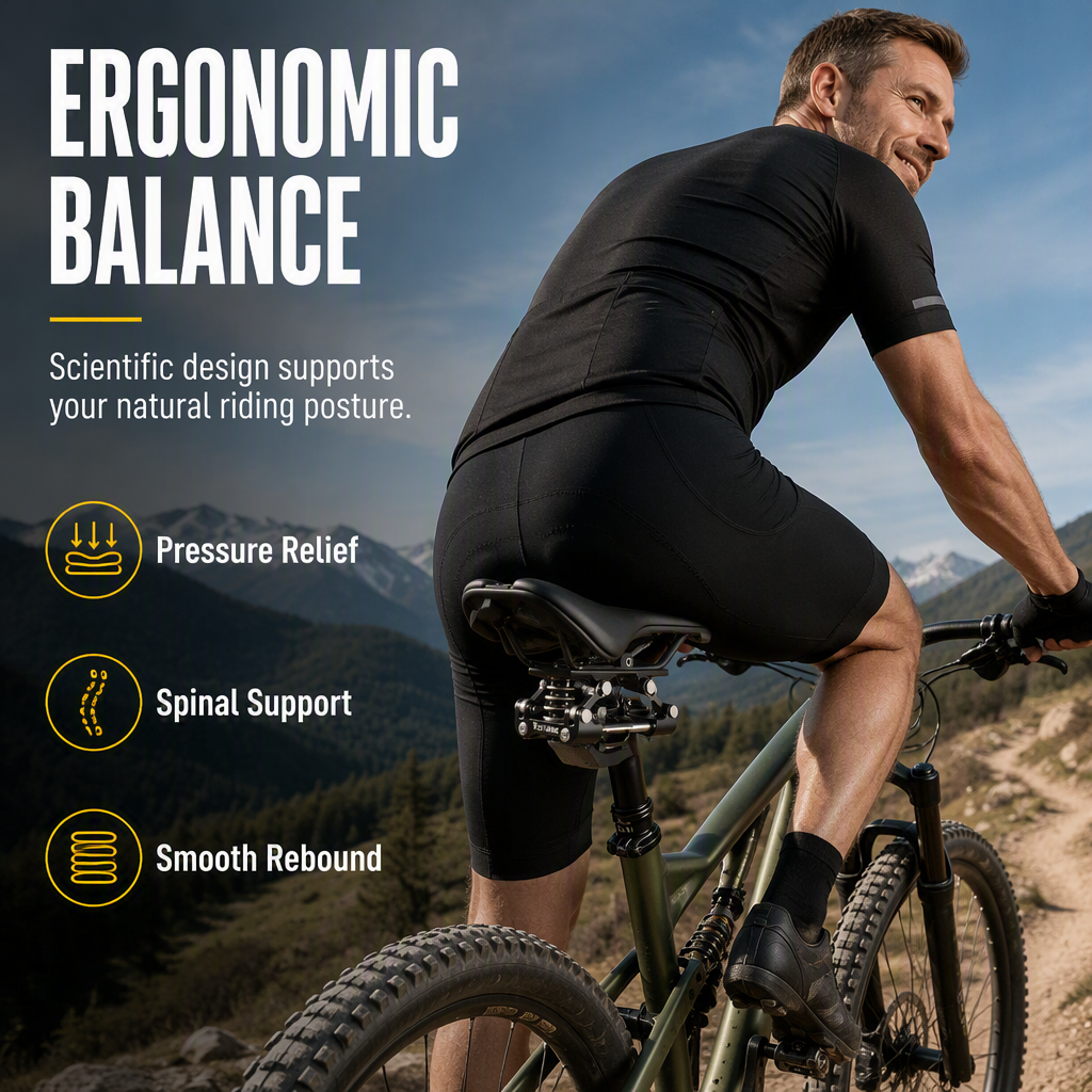 🚴 LIMITED-TIME 50% OFF! 💥 Bike Shock Absorber Seatpost – Smooth Ride, Shock Dampening, Sturdy Build 🛠️