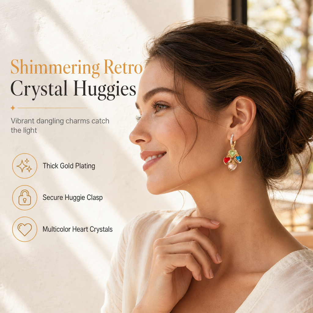 ⏳Time-Limited Special⏰Retro Colorful Heart Tassel Drop Earrings for Women Fashion Ear Buckle Jewelry❤️💚💙