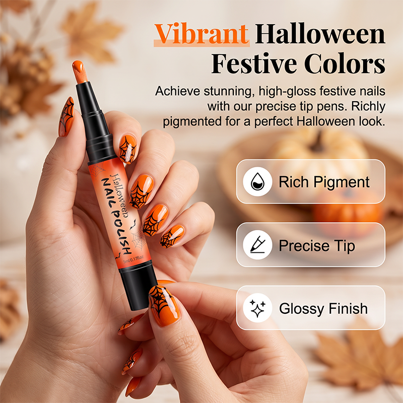 📢📢50% OFF !! ⏰Quick-Dry Halloween Nail Polish Pen Set