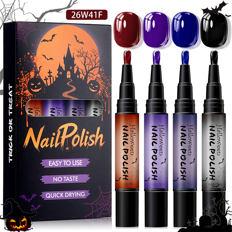 📢📢50% OFF !! ⏰Quick-Dry Halloween Nail Polish Pen Set