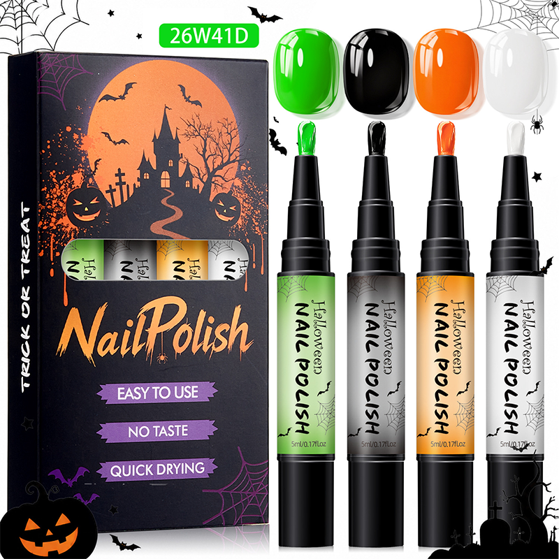 📢📢50% OFF !! ⏰Quick-Dry Halloween Nail Polish Pen Set