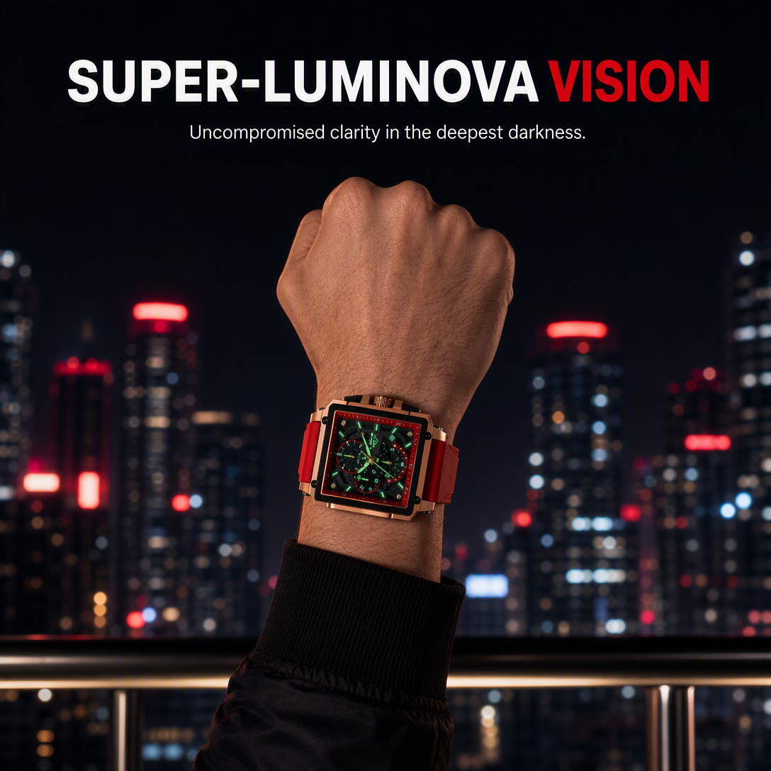 ⏳Time-Limited Special⏰Men's Skeleton Watch – Square Face, Chronograph, Silicone Strap 🌀