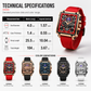 ⏳Time-Limited Special⏰Men's Skeleton Watch – Square Face, Chronograph, Silicone Strap 🌀