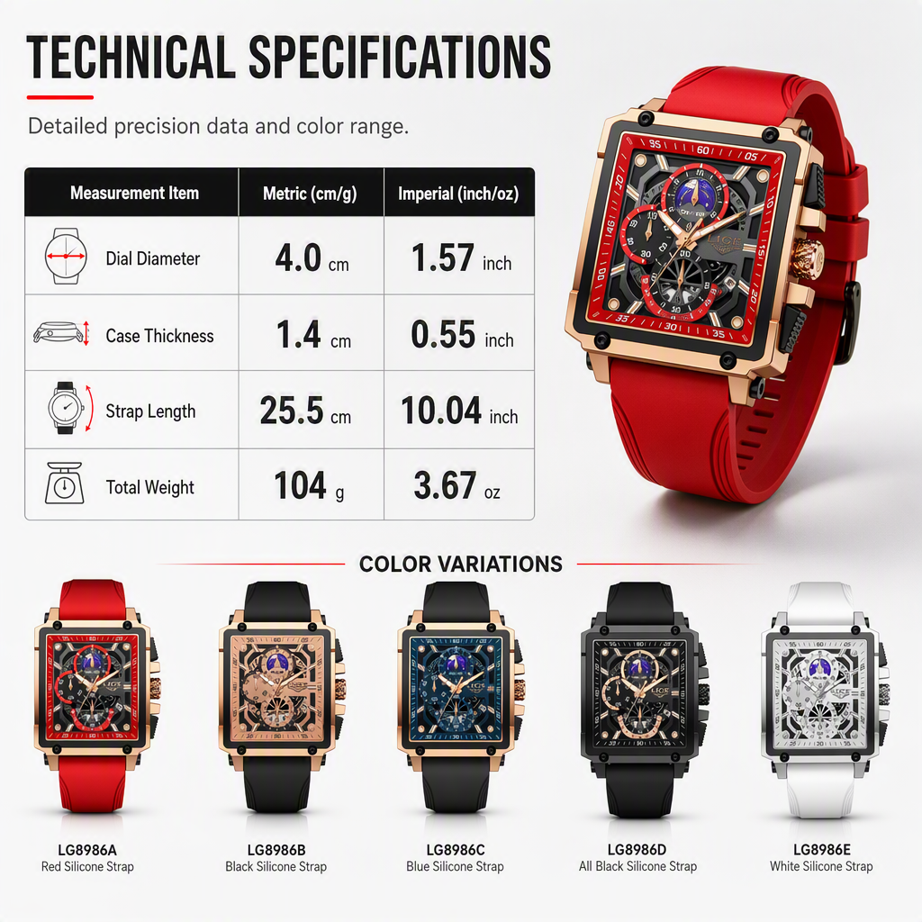 ⏳Time-Limited Special⏰Men's Skeleton Watch – Square Face, Chronograph, Silicone Strap 🌀