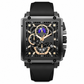 ⏳Time-Limited Special⏰Men's Skeleton Watch – Square Face, Chronograph, Silicone Strap 🌀