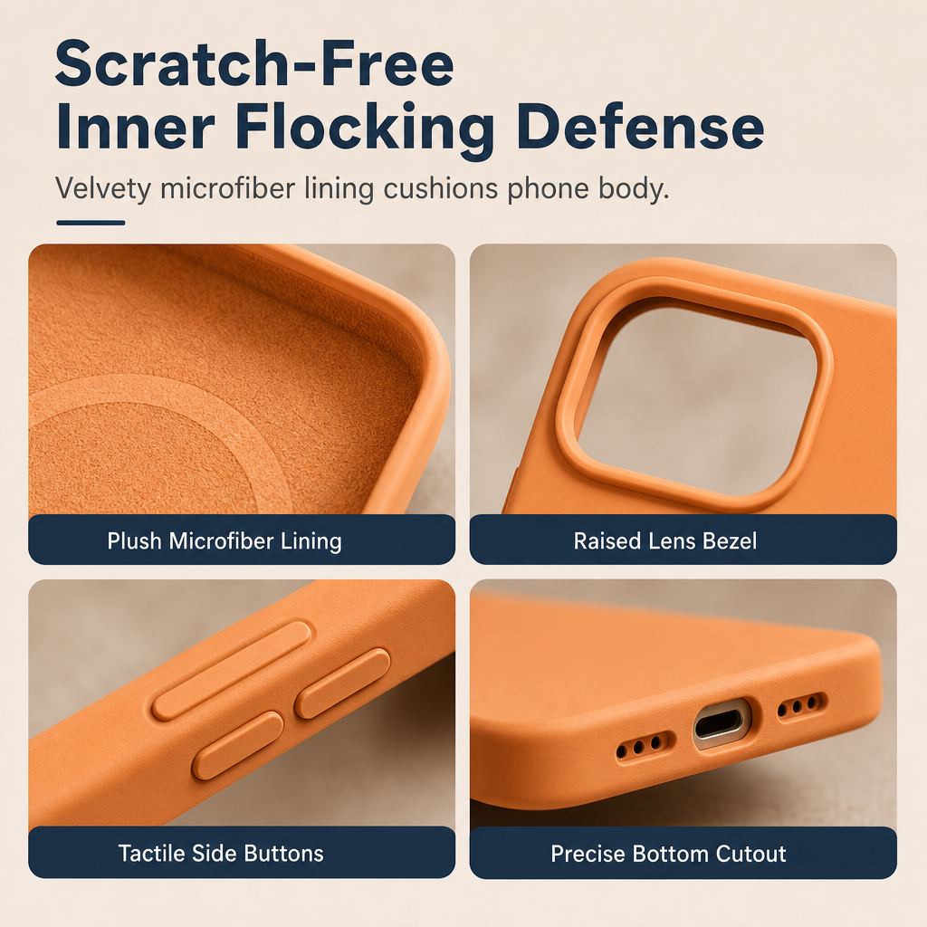 Liquid Silicone Magnetic Charging Phone Case Shockproof Full Coverage Protective Cover