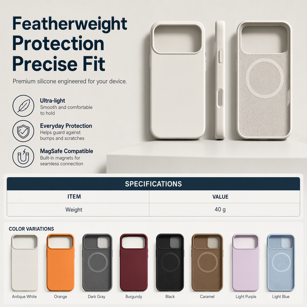 Liquid Silicone Magnetic Charging Phone Case Shockproof Full Coverage Protective Cover
