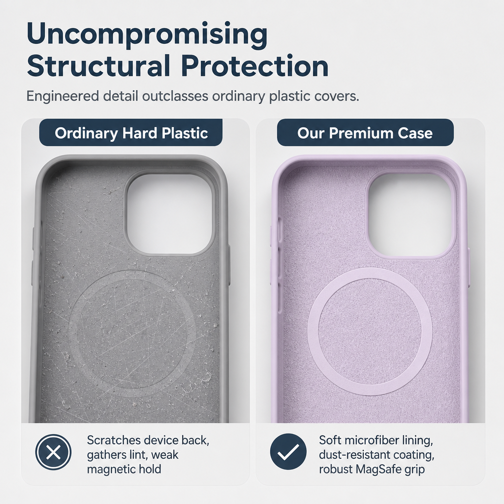 Liquid Silicone Magnetic Charging Phone Case Shockproof Full Coverage Protective Cover