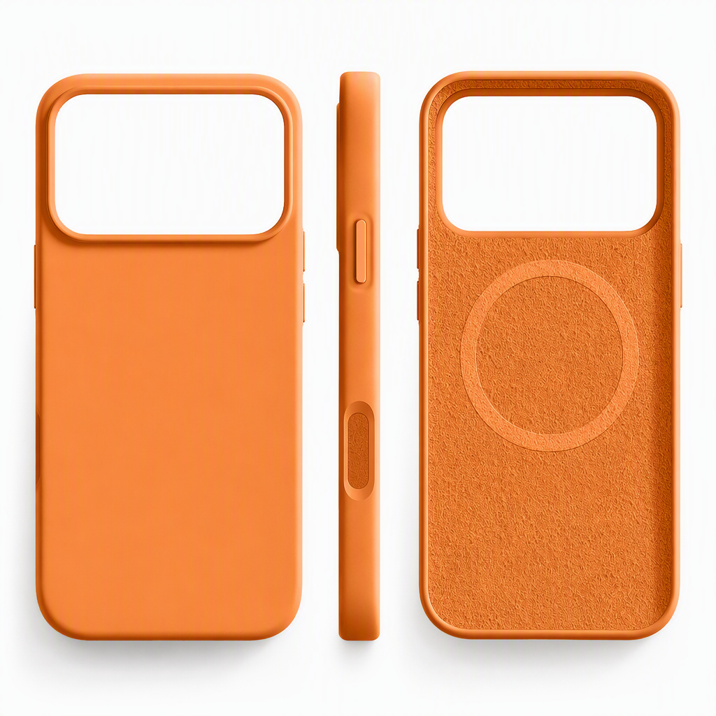Liquid Silicone Magnetic Charging Phone Case Shockproof Full Coverage Protective Cover