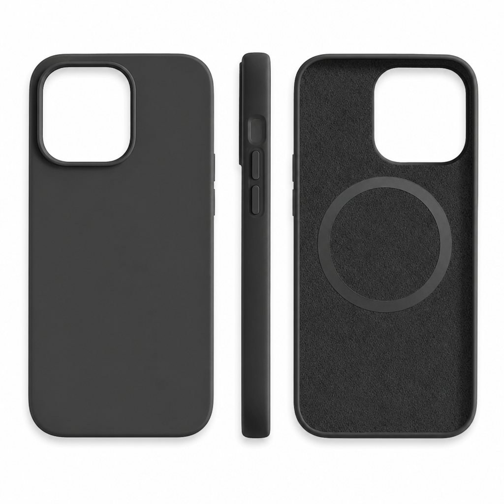 Liquid Silicone Magnetic Charging Phone Case Shockproof Full Coverage Protective Cover