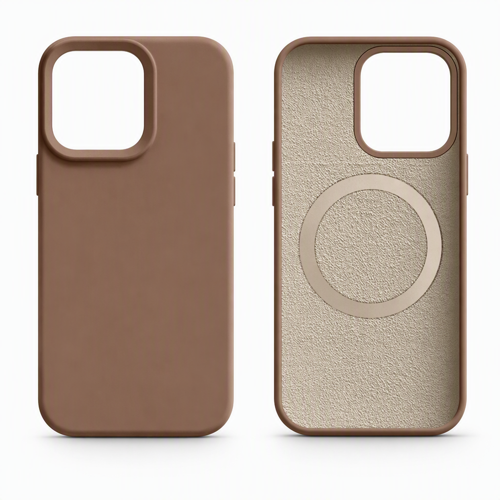 Liquid Silicone Magnetic Charging Phone Case Shockproof Full Coverage Protective Cover