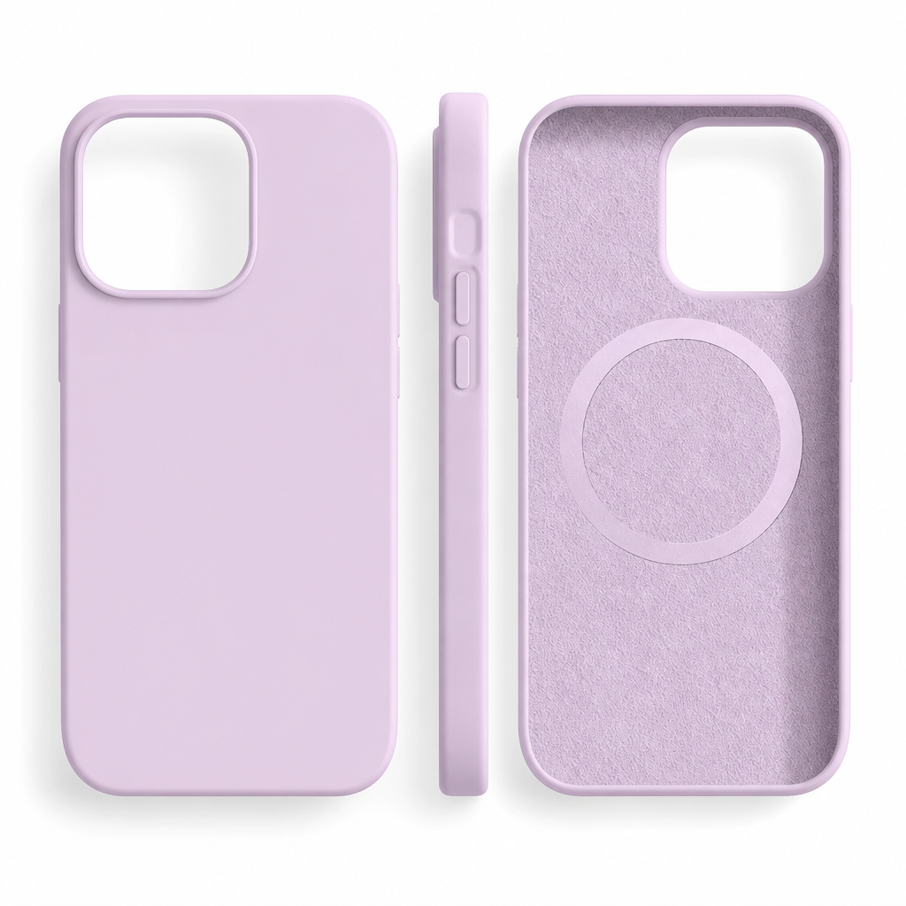 Liquid Silicone Magnetic Charging Phone Case Shockproof Full Coverage Protective Cover