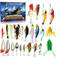 Christmas Fishing Lure Advent Calendar Blind Box Set with Minnow Popper Spoons