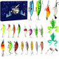 Christmas Fishing Lure Advent Calendar Blind Box Set with Minnow Popper Spoons