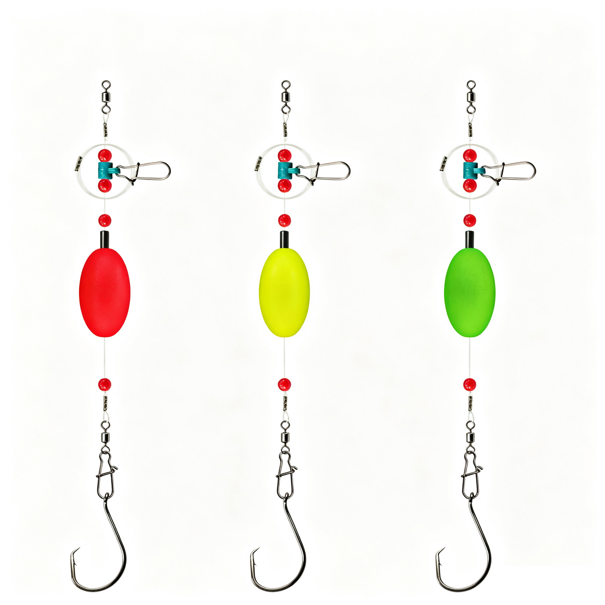 📢📢50% OFF !! ⏰ Pre-Tied Surf Fishing Rigs: High-Buoyancy Floats, Forged Circle Hooks, 90lb Leader, Ready to Use