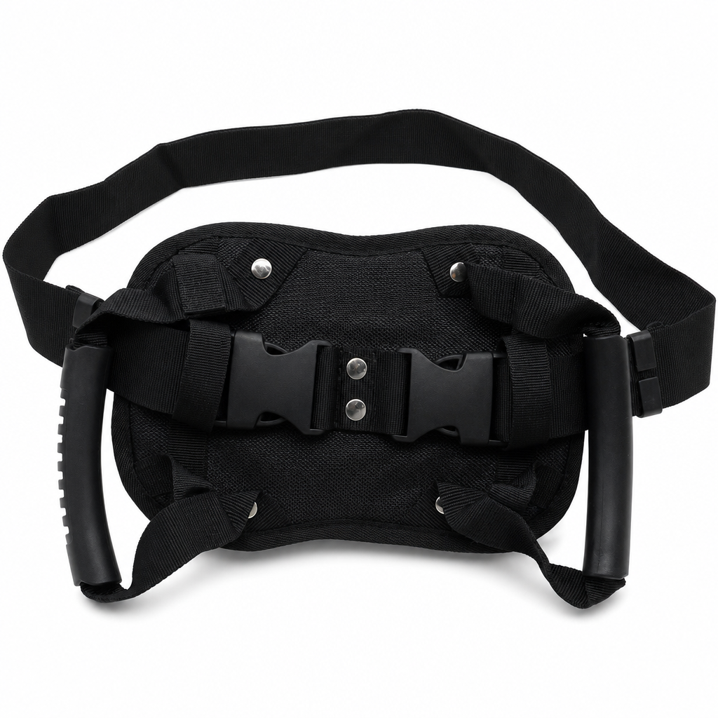 🏍️ Passenger Grip Belt: High-Tensile Nylon, Ergonomic Handle, Adjustable Waist Strap, for Motorcycle