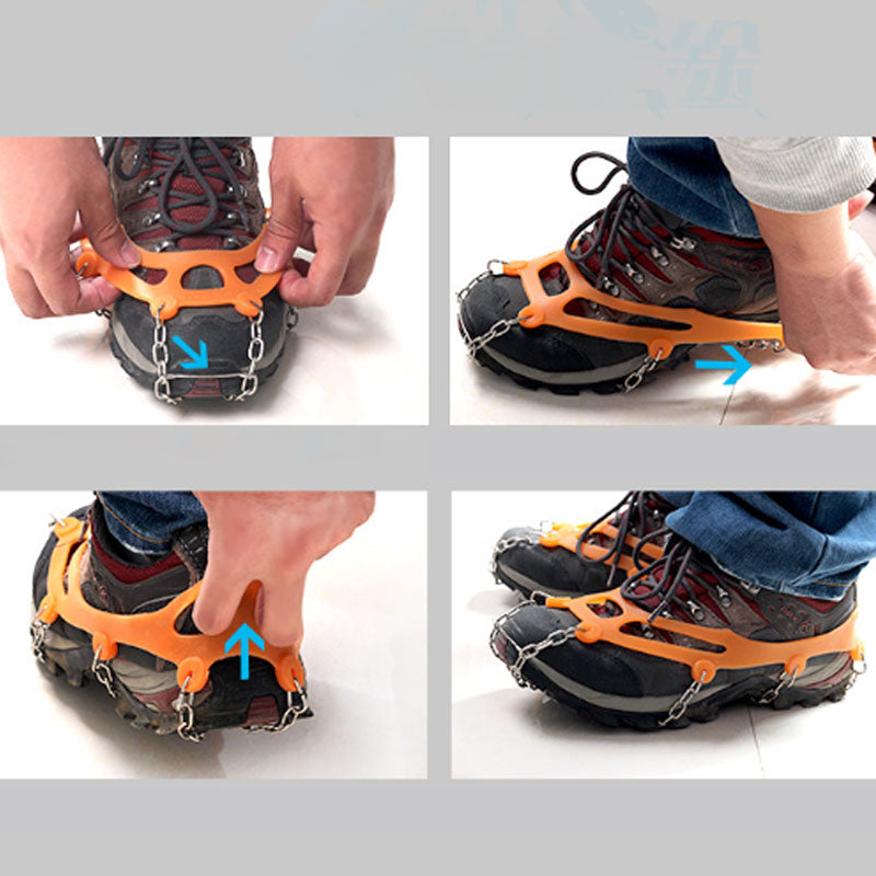 🥾 LIMITED-TIME 50% OFF! ❄️ Outdoor Anti-Slip Crampons – Stainless Steel Spikes, Quick-On, Multi-Sport ✨