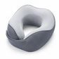 Memory Foam U-Shaped Travel Neck Pillow with Ice Silk Cover and Magnetic Buckle for Portable Neck Support