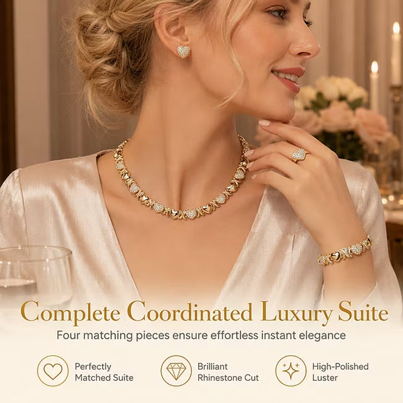 🎁 Early Christmas Hot Sale 50% OFF🎅 Classic Heart Shape Jewelry 4-Piece Set
