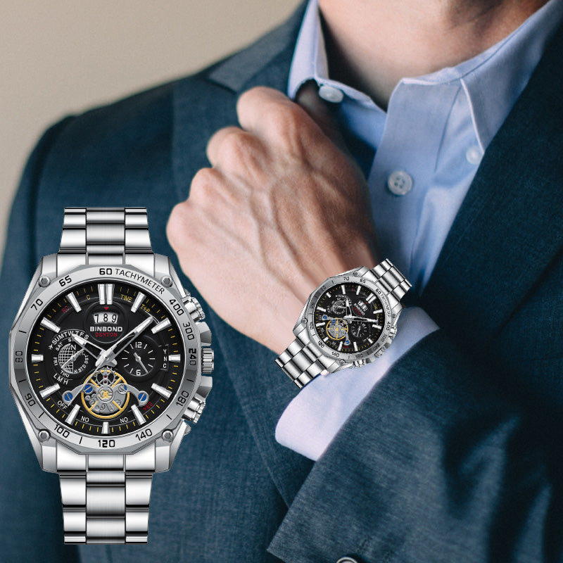 ⏳Limited-time 50% off⏰Men's Stainless Steel Waterproof Luminous Watch⌚