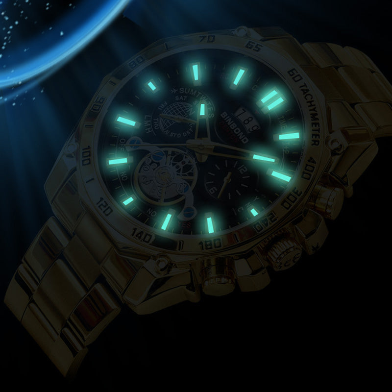 ⏳Limited-time 50% off⏰Men's Stainless Steel Waterproof Luminous Watch⌚