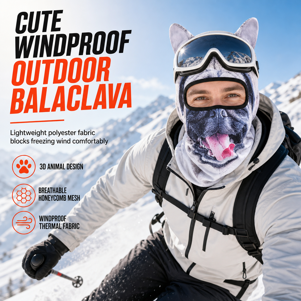Animal Print Windproof Balaclava Face Mask