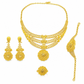⏳🔥LIMITED-TIME 50% OFF! ⏰24K Gold Plated Bridal Jewelry Set | Dubai Indian Style | Necklace Bracelet Ring & Earrings Set for Women💛💍📿